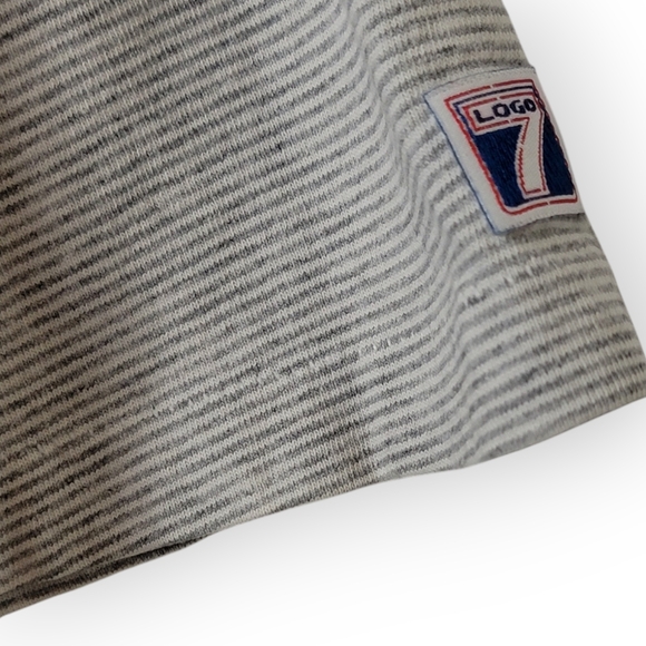 Vintage 90s Chicago Bulls Embroidered Pinstripe Single Stitch Logo 7 T Shirt XL - Picture 2 of 7